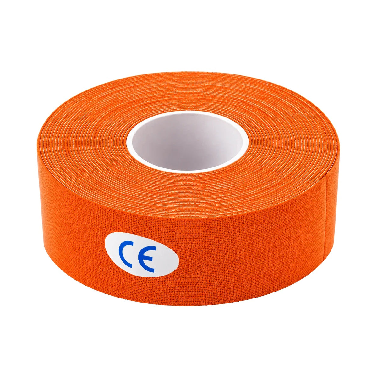 Orange kinesiology tape roll, 2.5cm wide