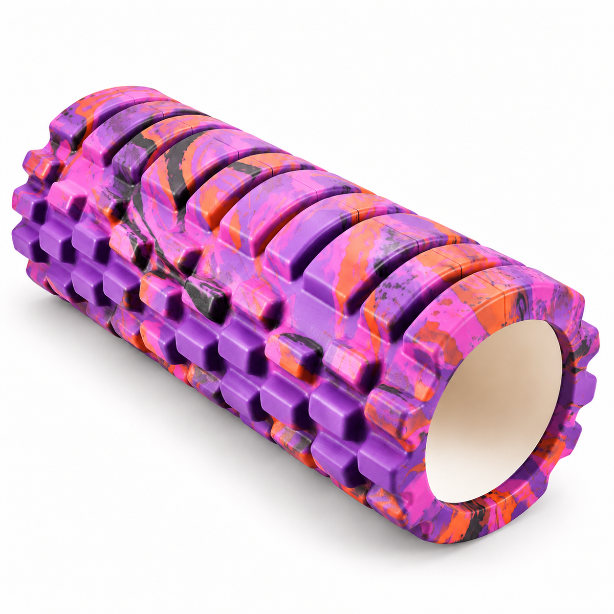 Textured Foam Massage Roller 33cm - Purple product view 3