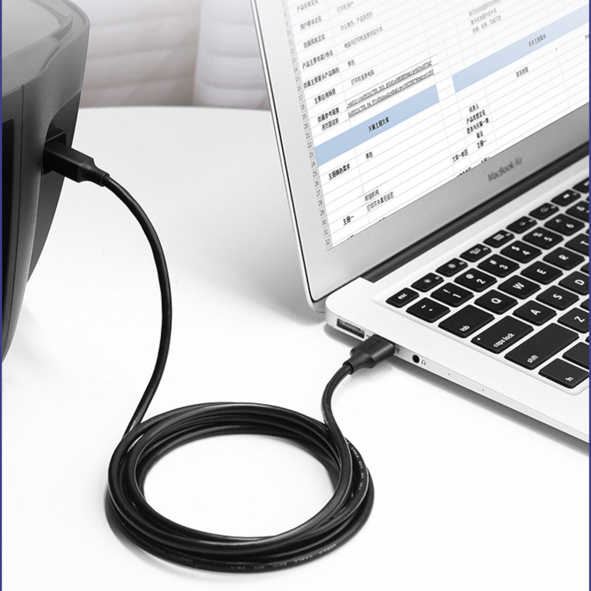 UGREEN US135 USB 2.0 to USB-B Printer Cable, 480Mbps - 1.5m