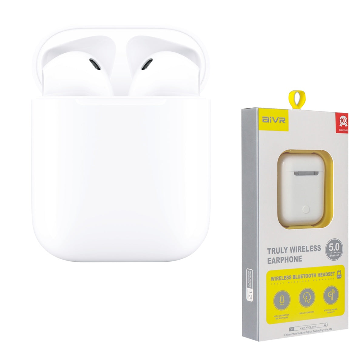 AIVR Bluetooth 5.0 True Wireless Earbuds with Charging Case