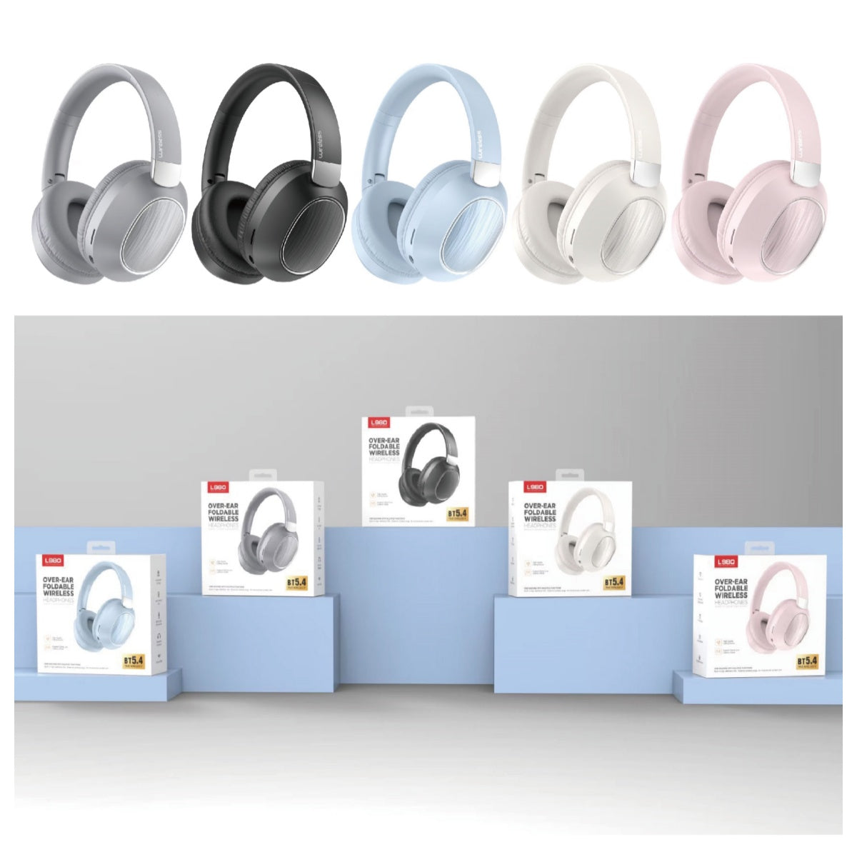 L980 Foldable Wireless Over-Ear Headphones