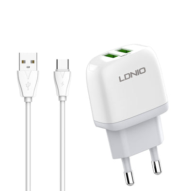 LDNIO A2219 2*USB 12W Charger - Type-C