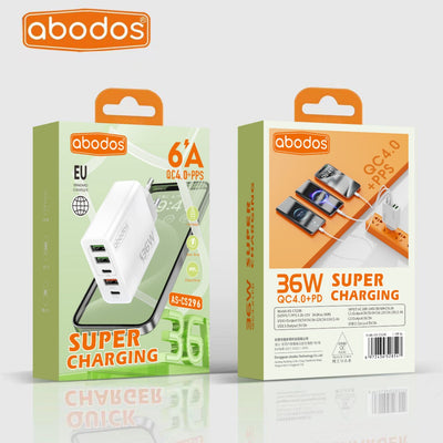 Abodos AS-CS296 36W 3USB+2PD Charger