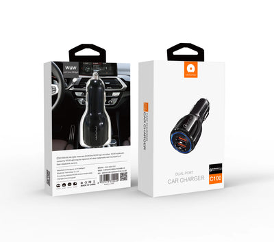 WUW-C100 QC3.0 2USB Car Charger