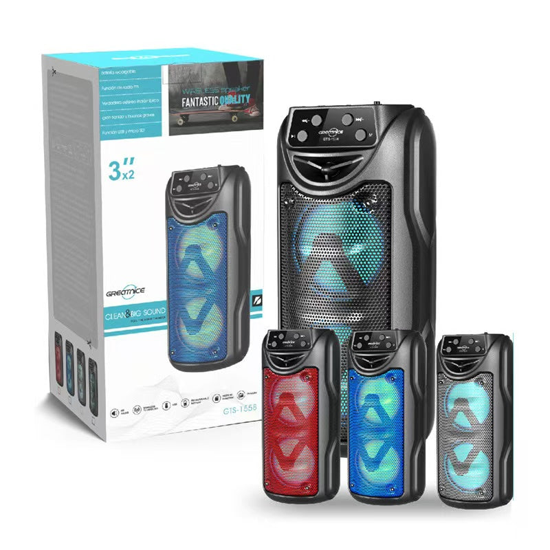 GTS-1558 Bluetooth 3"x2 Speaker