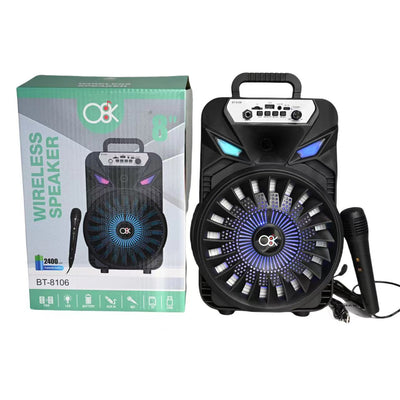 BT-8106 Bluetooth 8" Speaker W/Microphone
