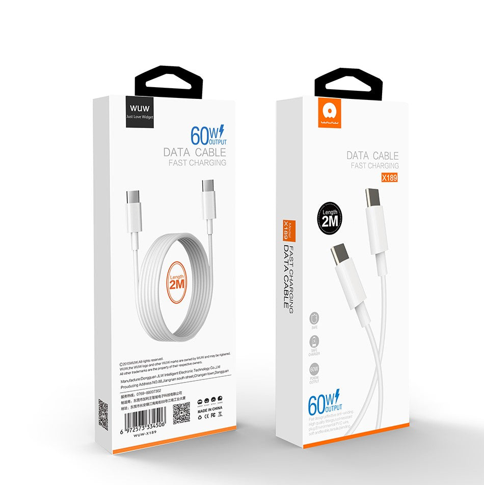 WUW-X189 60W 2M Type-C Cable