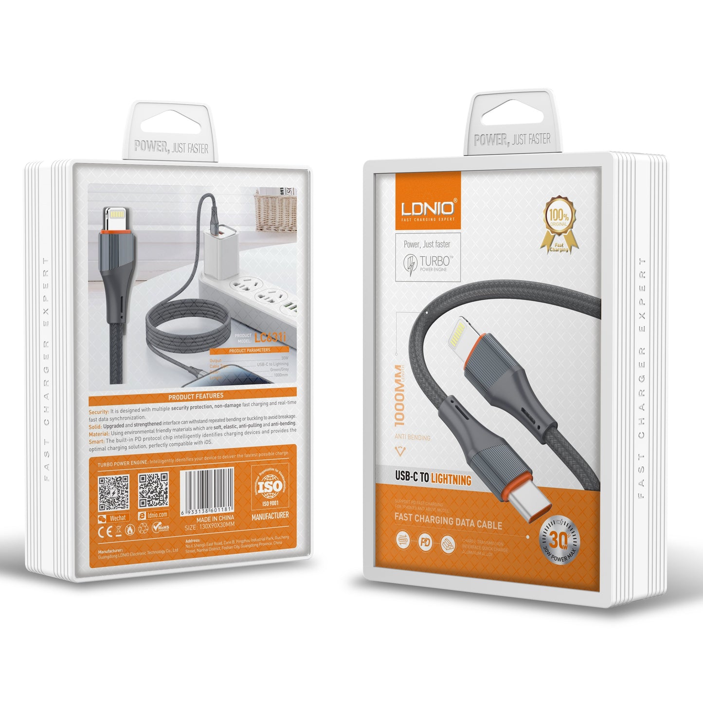 LDNIO LC631I PD30W Type-C-iPhone Cable
