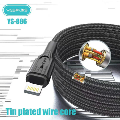 YESPLUS YS-886 Braided Lightning Cable