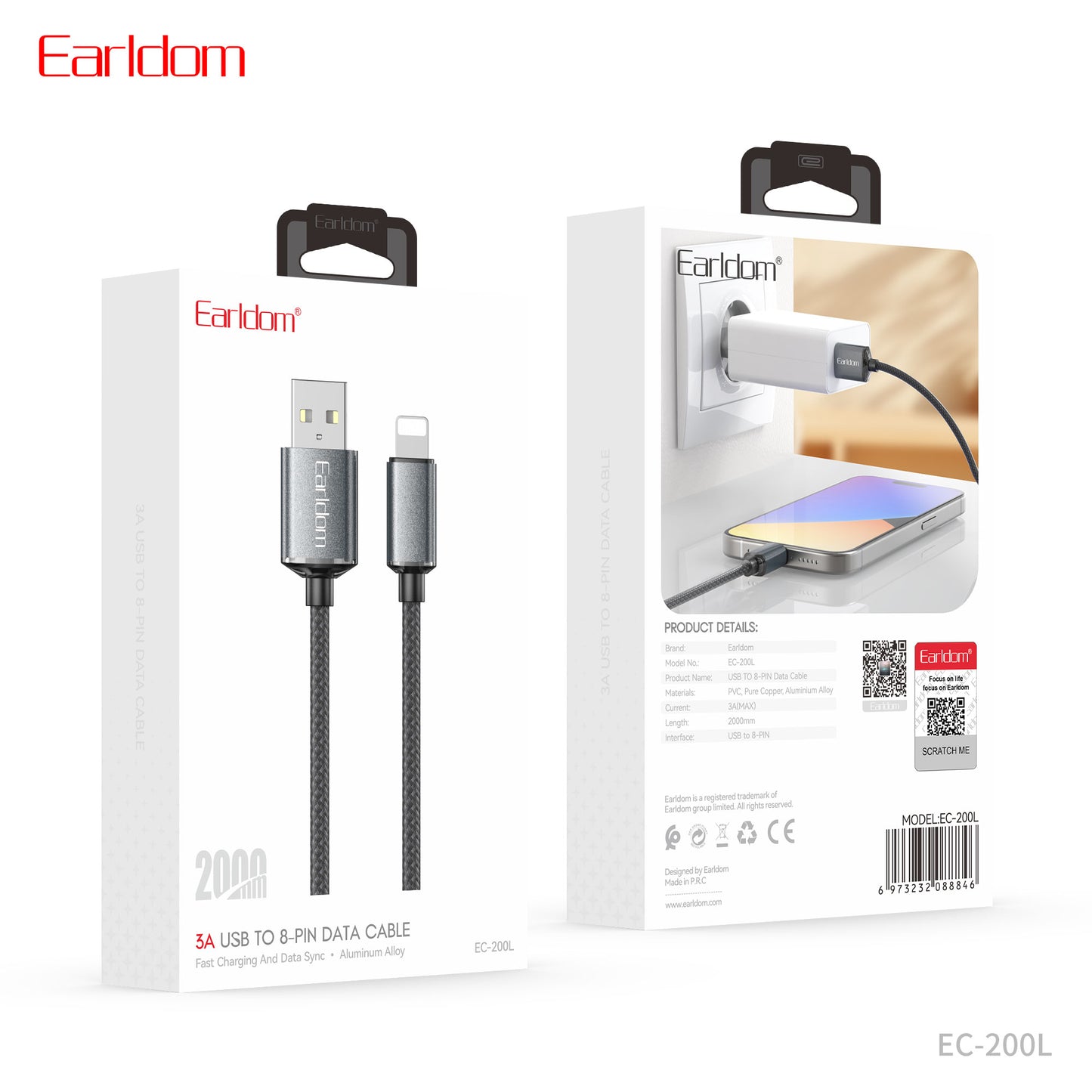Earldom EC-175 3A Type-C Cable