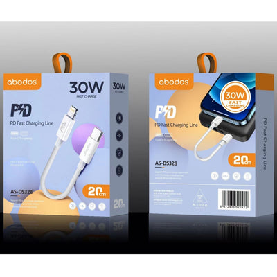 Abodos AS-DS328 30W Type-C ~ iPhone 20cm Cable