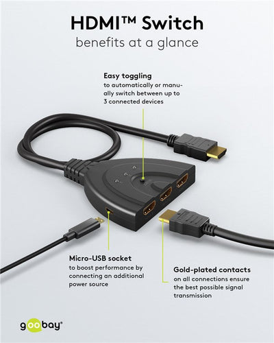Goobay HDMI Switch 3 To 1 4K 60 Hz - additional view