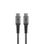 Goobay USB-C to USB-C Textile 1m Cable with Metal Plugs - Space Grey/Silver
