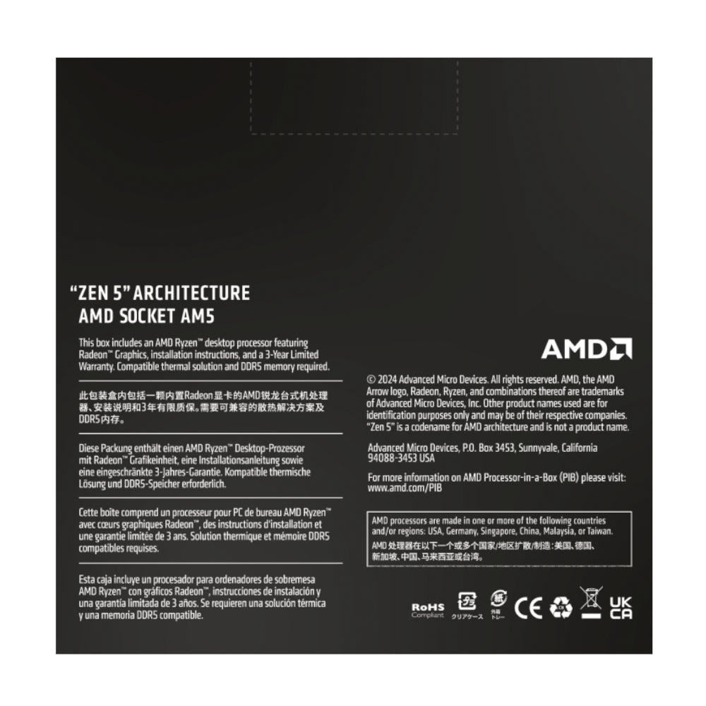 AMD RYZEN 5 9600X 6-Core 3.9GHz AM5 CPU