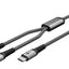 Goobay USB-C Textile 60W PD 1.5m Cable - Black/Grey