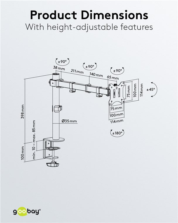 Goobay Monitor Mount Single Flex For Monitors Between 17 And 32 - additional view