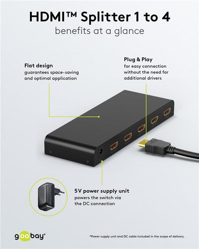Goobay HDMI Splitter 1 To 4 4K 30 Hz - additional view