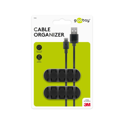 Goobay Cable Management 4 Slots 2 Piece Set Black - additional view