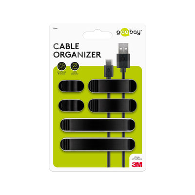 Goobay Cable Management Clip Set 6 Piece Set Black - additional view