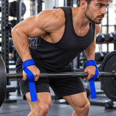 Weightlifting Wrist Straps – Blue