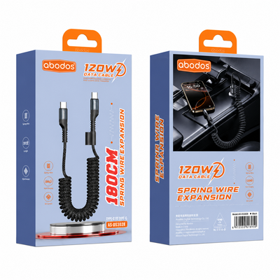 Abodos AS-DS3028 120W Type-C ~ Type-C Spring Cable