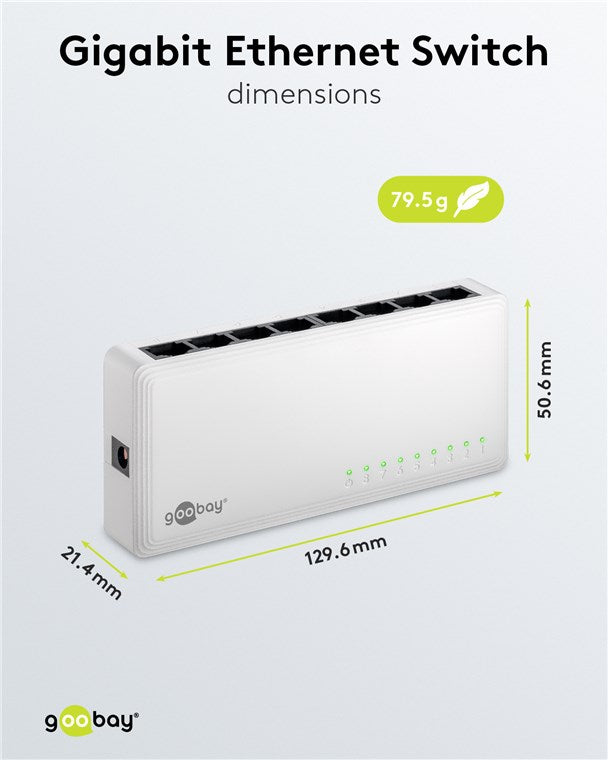 Goobay 8 Port Gigabit Ethernet Switch - additional view