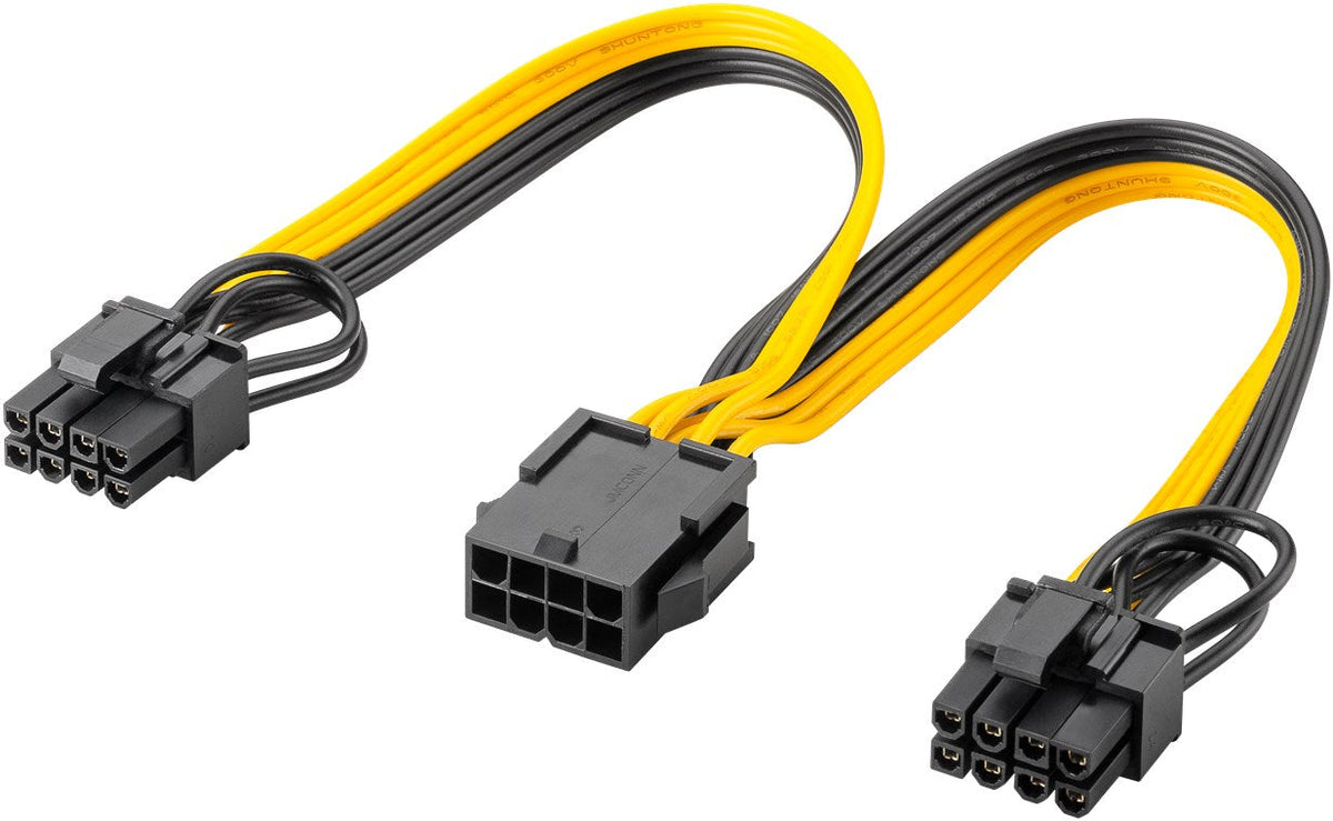 Goobay 8 Pin Female To Dual 6 2 Male For PCIe Power Supply Cable - additional view
