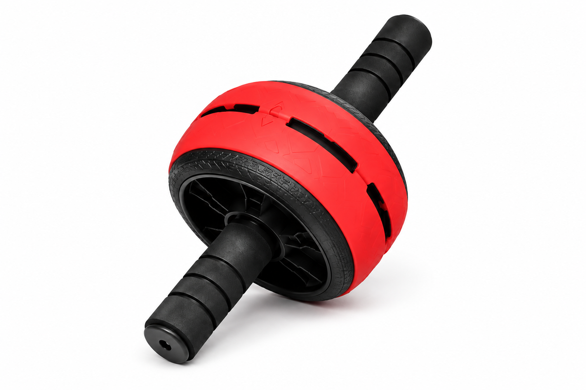 Dual-Wheel Ab Roller – Red