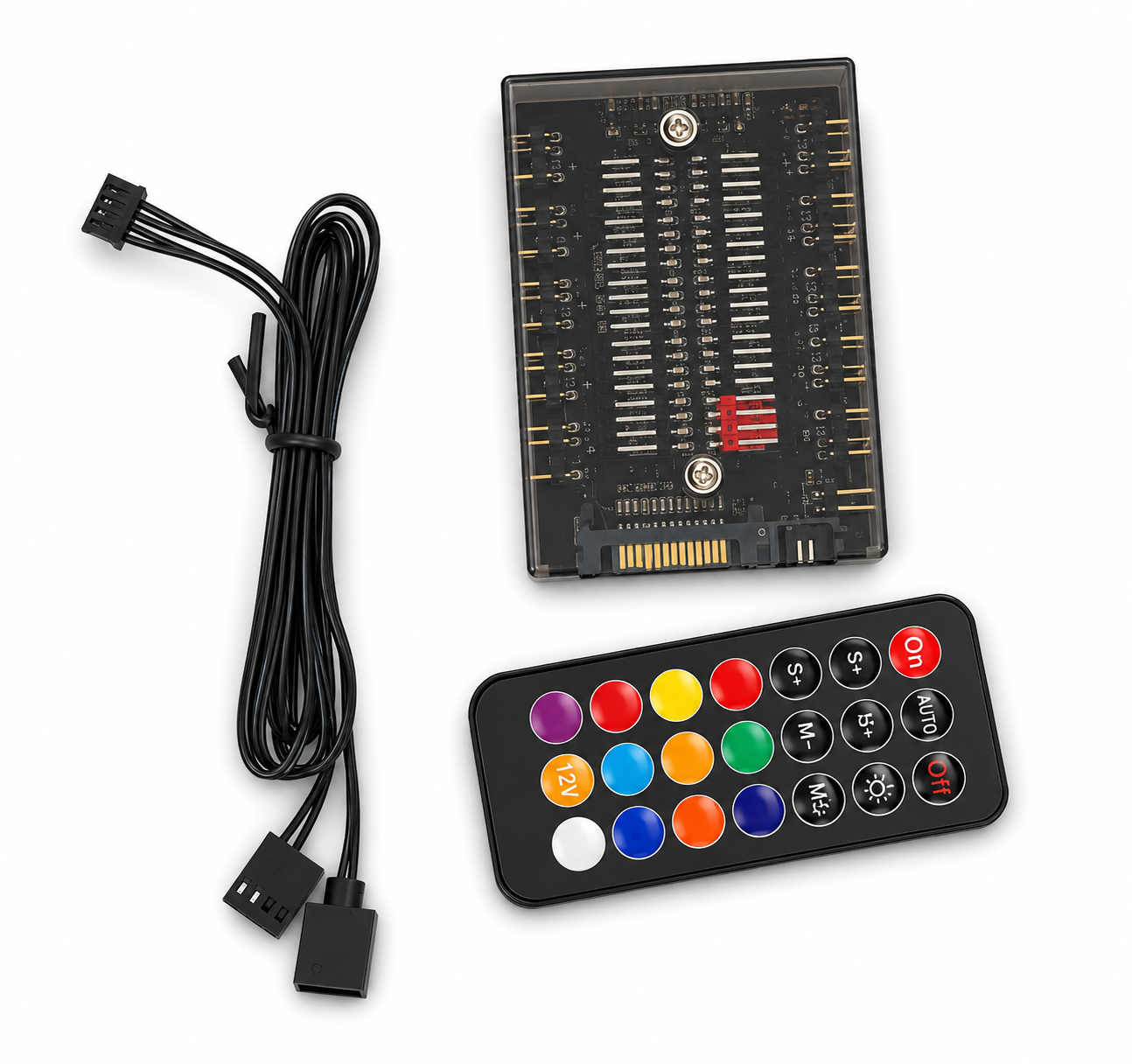 5V3Pin/4Pin 10 port HUB ARGB Fan Sync
