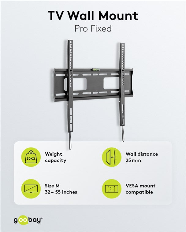 Goobay TV Wall Mount Pro Fixed M For Tvs From 32 To 55 Up To 50 Kg - additional view