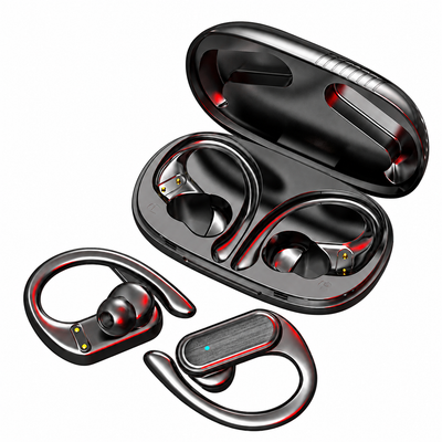 Wireless Sports Earbuds with Ear Hooks & Charging Case