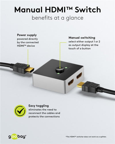 Goobay Manual Hdmi™ Switch 2 To 1 4K 60 Hz - additional view