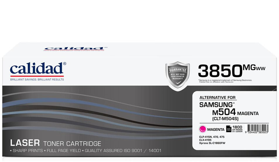 Calidad 3850-MGWW Magenta Toner alternative for SAMSUNG ML4550 / ML4550 / CLTK504S