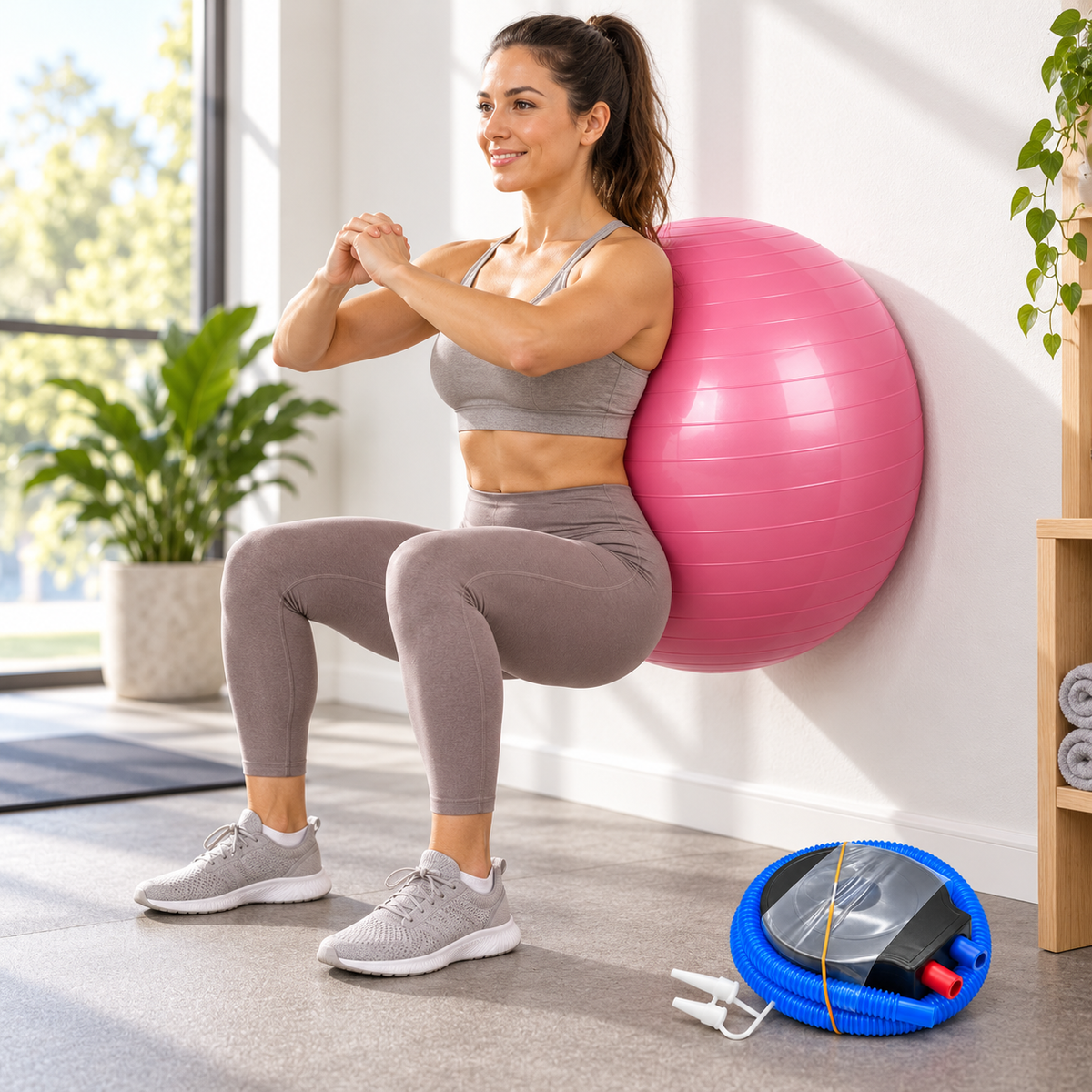 Yoga Ball with Foot Pump (65 cm)