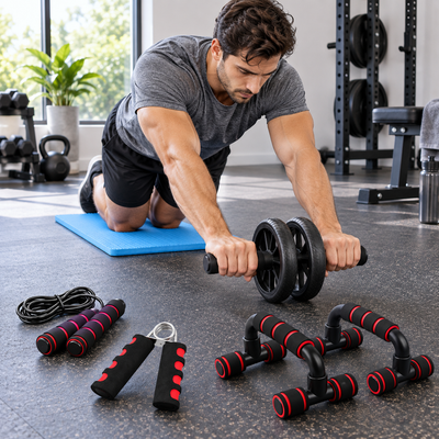 4-in-1 Home Gym Fitness & Exercise Set – lifestyle image