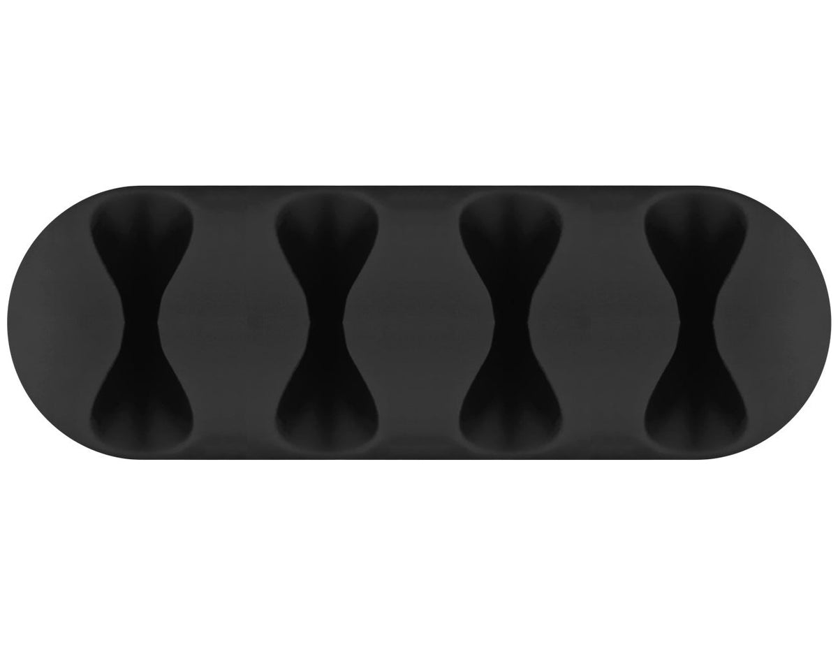 Goobay Cable Management 4 Slots 2 Piece Set Black - additional view