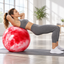 Cloud-Pattern Fitness Stability Exercise Ball - Red