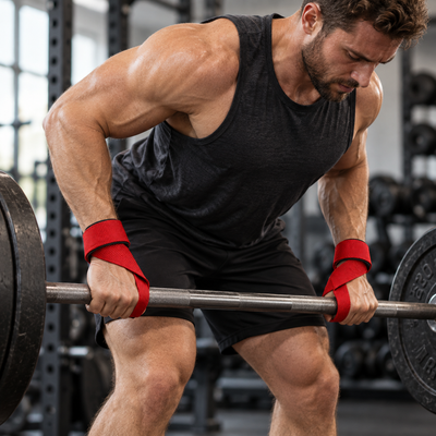 Weightlifting Wrist Straps – Red
