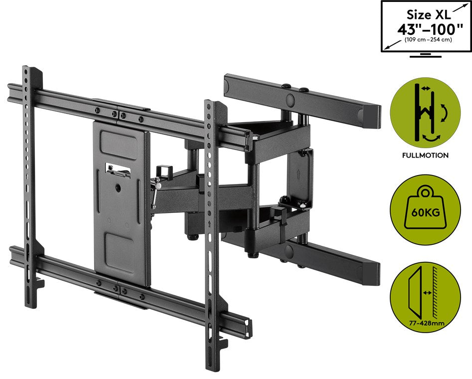 Goobay TV Wall Mount Basic Fullmotion Xl For Tvs From 43 To 100 - additional view