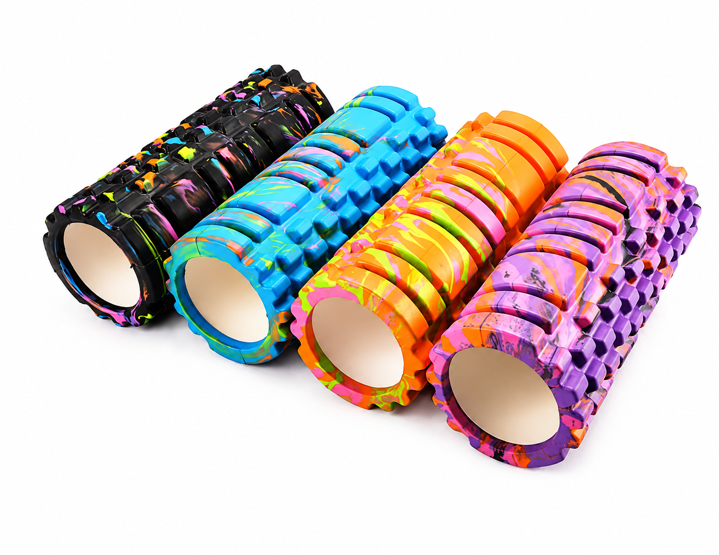 Textured Foam Massage Roller 33cm - Black