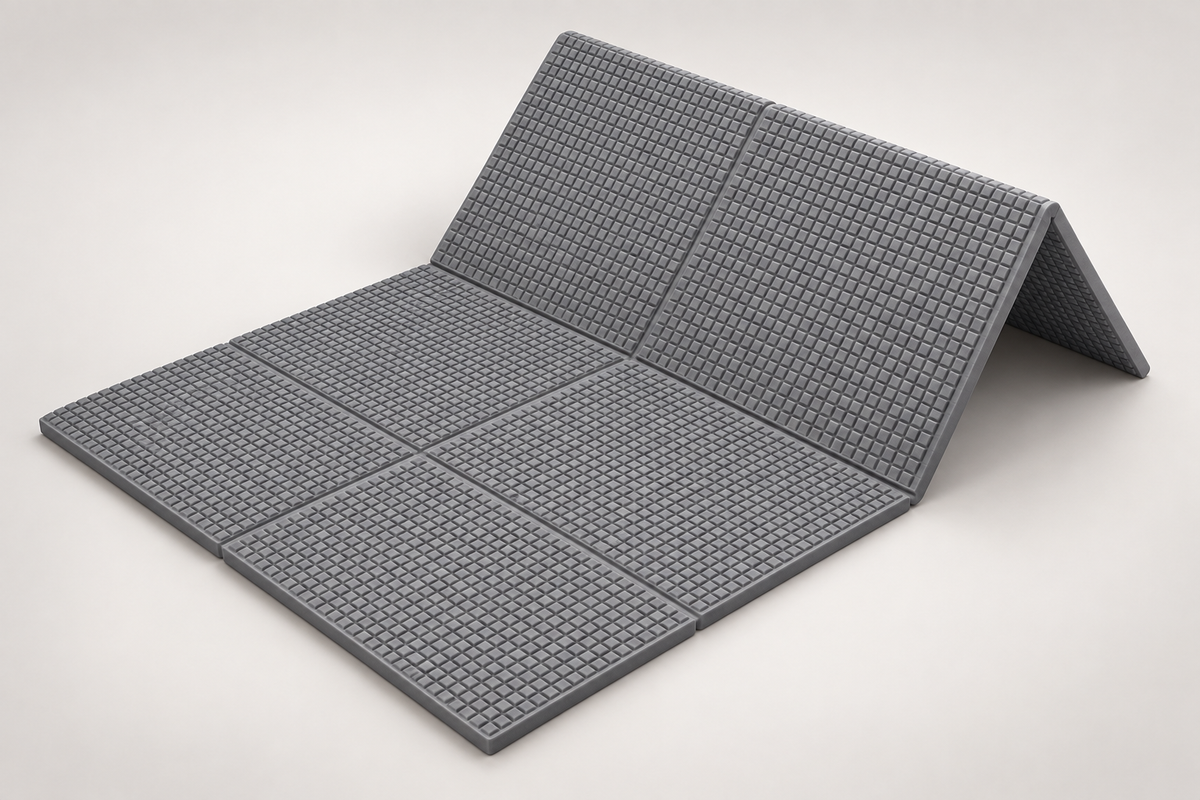 Foldable EVA Exercise Mat (5mm) - Grey