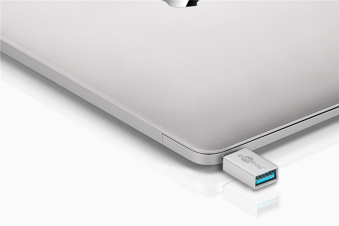 Goobay USB C To USB A OTG Superspeed Adapter Silver - additional view