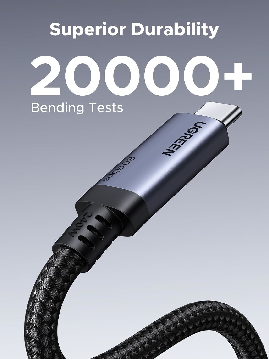 UGREEN USB4 Gen4 240W USB-C to USB-C Cable (Black)
