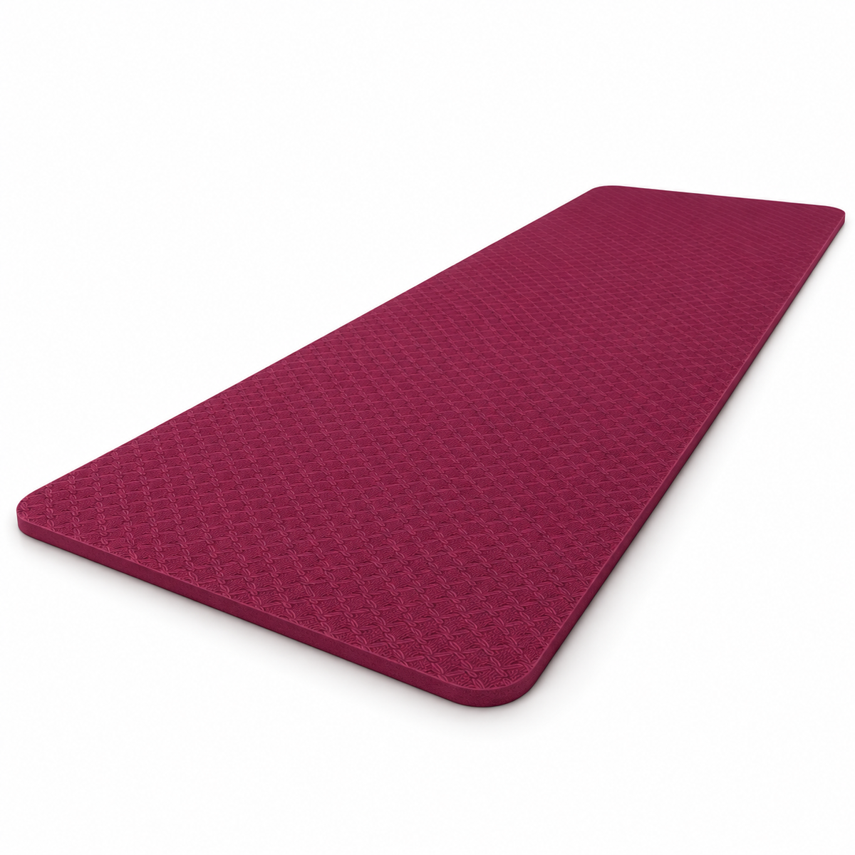 Textured Yoga & Exercise Mat – Non-Slip Fitness Mat (1830*610*8mm) - Maroon