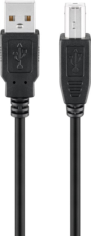 Goobay USB 2.0 Hi-Speed printer cable, USB-A to USB-B, 5 metre, black