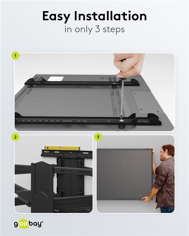 Goobay TV Wall Mount Basic Fullmotion Xl For Tvs From 43 To 100 - additional view