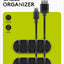 Goobay Cable Management 4 Slots 2-Piece Set - Black
