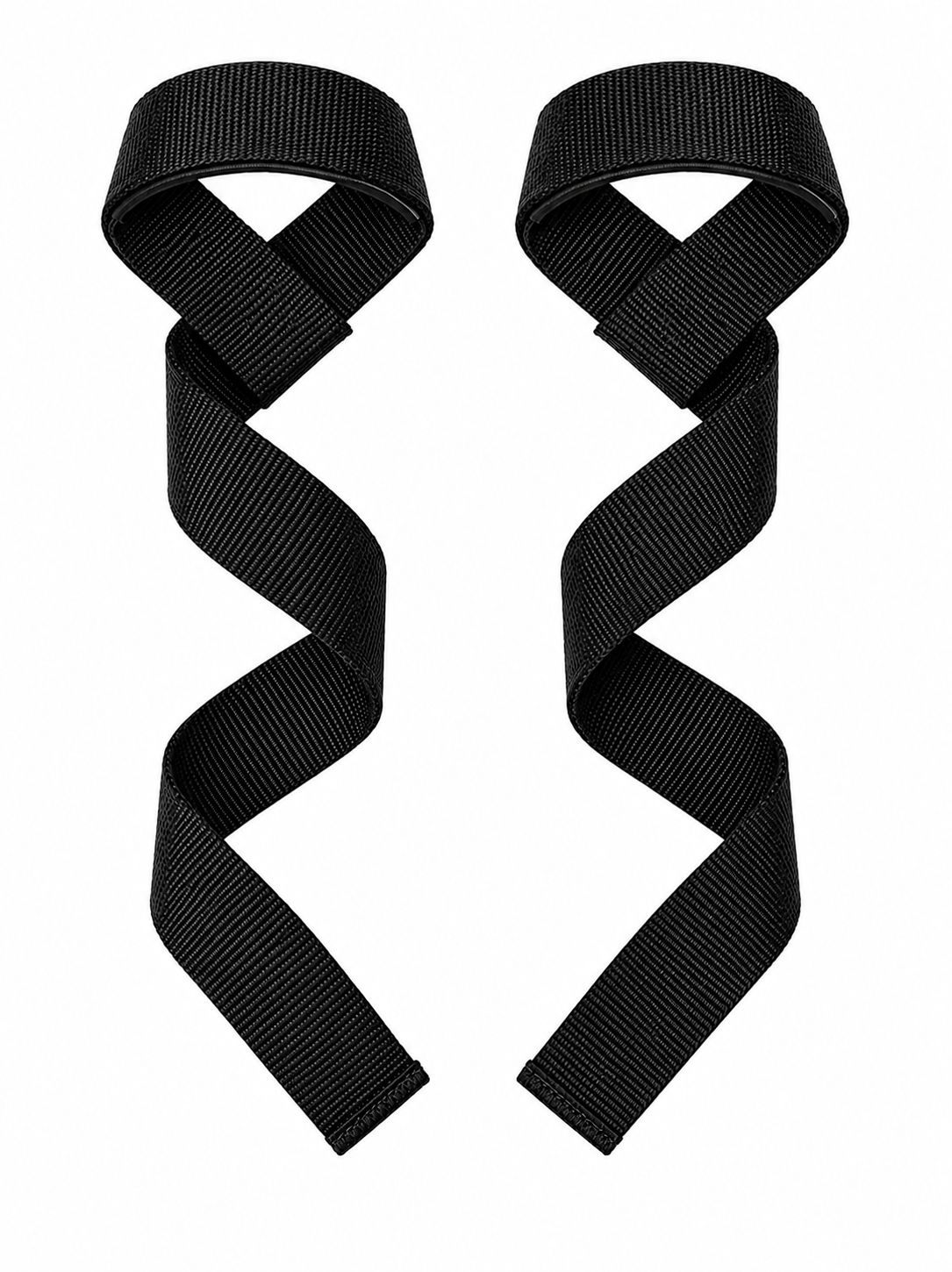 Non-Slip Weight Lifting Straps Pair (Black)