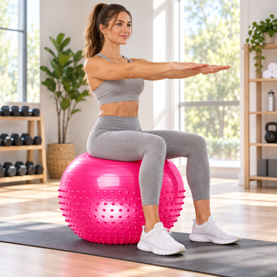 Spiky Massage & Exercise Ball - Pink