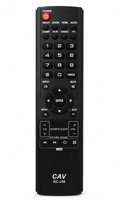Sinotec RC-J36 TV Compatible Remote